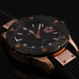 DTEK 009 Rose Gold Mens Watch Rubber